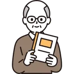 A Man With A Notebook Senior SVG Icon